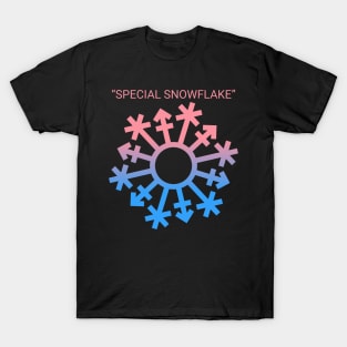 Gender "Special Snowflake" - Pink-over-Blue T-Shirt